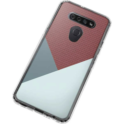Marsala Triangle Shapes LG K51/Q51 Clear Case