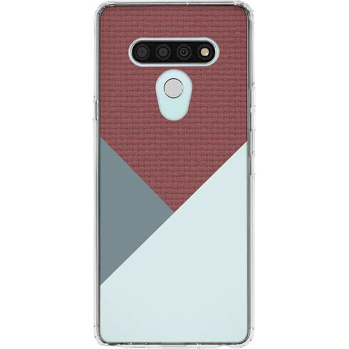 Marsala Triangle Shapes LG Stylo 6 Clear Case