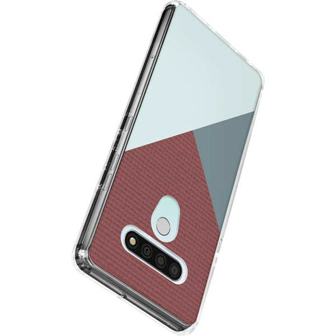 Marsala Triangle Shapes LG Stylo 6 Clear Case