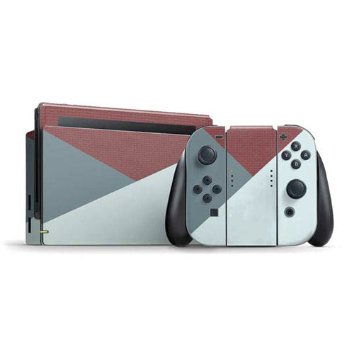Marsala Triangle Shapes Nintendo Switch Bundle Skin