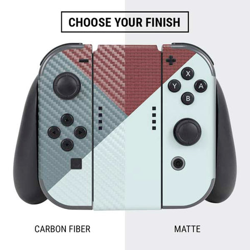 Marsala Triangle Shapes Nintendo Switch Bundle Skin