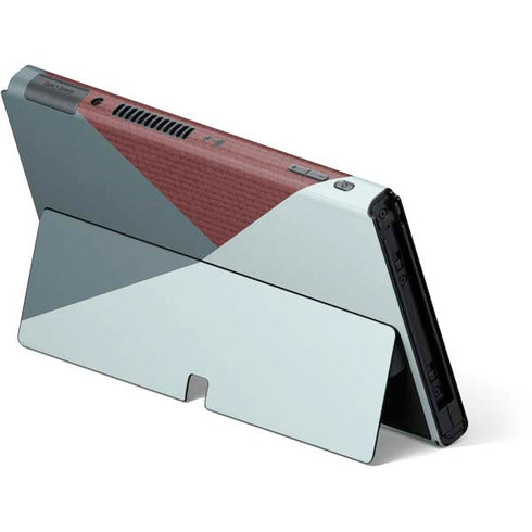 Marsala Triangle Shapes Nintendo Switch OLED (2021) Skin