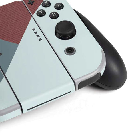 Marsala Triangle Shapes Nintendo Switch OLED (2021) Skin