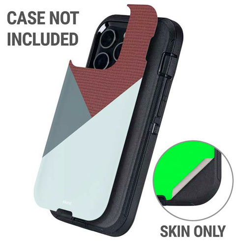 Marsala Triangle Shapes Otterbox Defender iPhone Skin