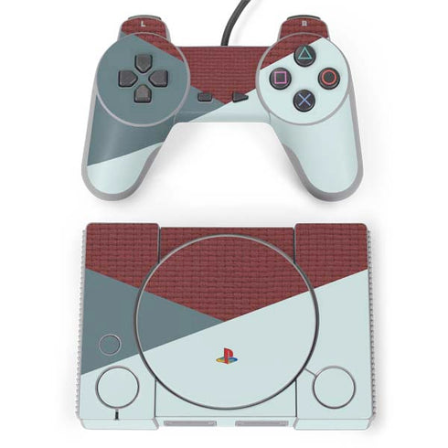 Marsala Triangle Shapes PlayStation Classic Bundle Skin