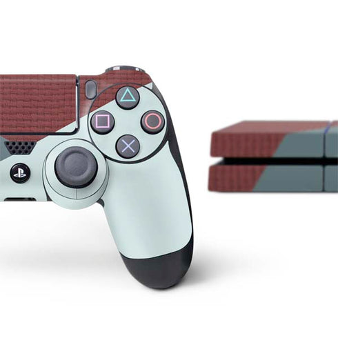 Marsala Triangle Shapes PS4 Console and Controller Bundle Skin