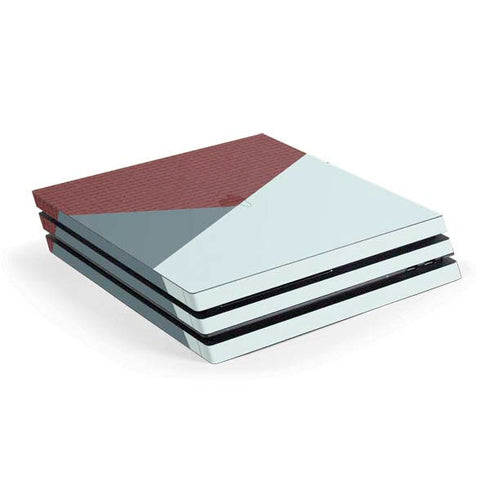 Marsala Triangle Shapes PS4 Pro Console Skin