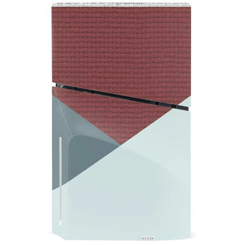 Marsala Triangle Shapes PS5 Slim Disk Console Skin