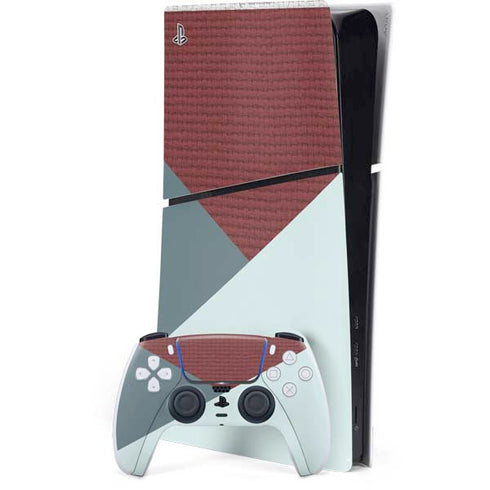 Marsala Triangle Shapes PS5 Slim Digital Edition Console Skin
