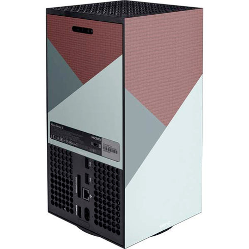 Marsala Triangle Shapes Xbox Series X Console Skin