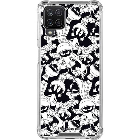 Looney Tunes Marvin Super Sized Pattern Galaxy A12 Clear Case
