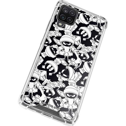 Looney Tunes Marvin Super Sized Pattern Galaxy A12 Clear Case