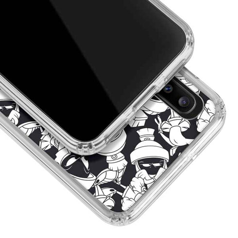 Looney Tunes Marvin Super Sized Pattern Galaxy A30 Clear Case