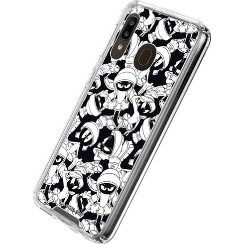 Looney Tunes Marvin Super Sized Pattern Galaxy A30 Clear Case