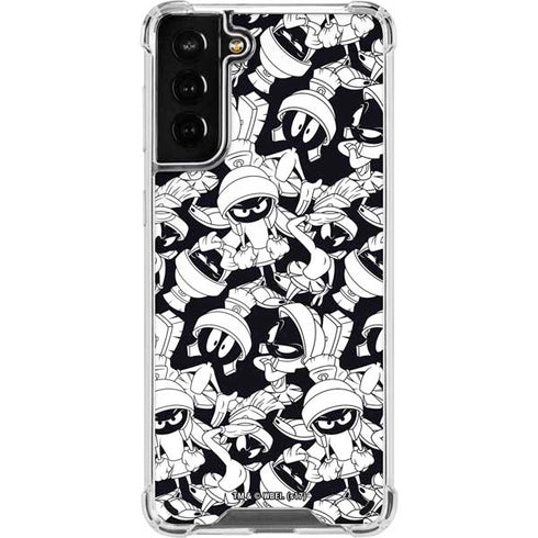 Looney Tunes Marvin Super Sized Pattern Galaxy S21 Plus 5G Clear Case