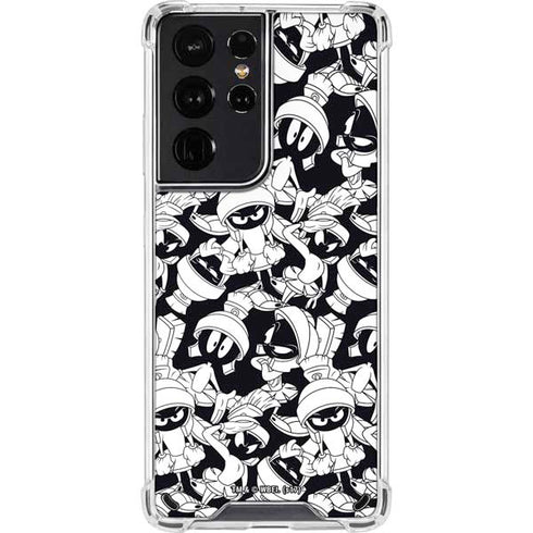 Looney Tunes Marvin Super Sized Pattern Galaxy S21 Ultra 5G Clear Case