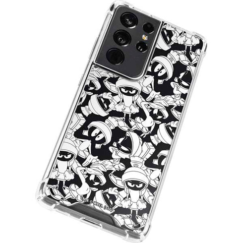 Looney Tunes Marvin Super Sized Pattern Galaxy S21 Ultra 5G Clear Case