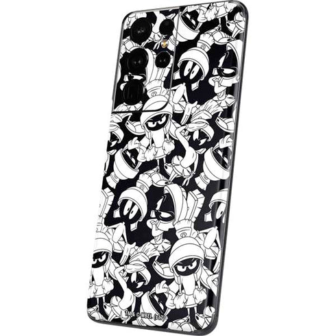 Looney Tunes Marvin Super Sized Pattern Galaxy S21 Ultra 5G Skin