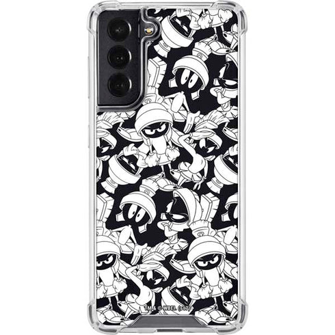 Looney Tunes Marvin Super Sized Pattern Galaxy S22 Clear Case