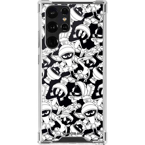 Looney Tunes Marvin Super Sized Pattern Galaxy S22 Ultra Clear Case