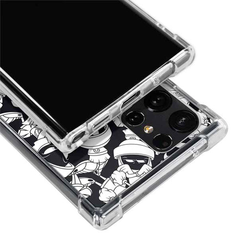 Looney Tunes Marvin Super Sized Pattern Galaxy S22 Ultra Clear Case