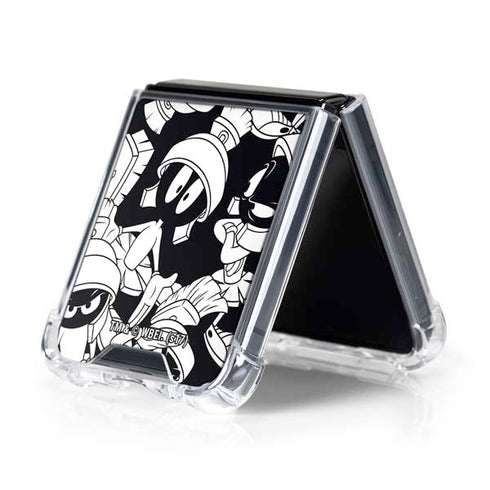 Looney Tunes Marvin Super Sized Pattern Galaxy Z Flip5 5G Clear Case