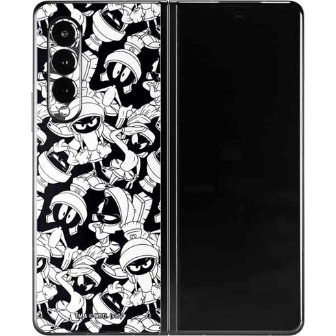 Looney Tunes Marvin Super Sized Pattern Galaxy Z Fold3 5G Skin