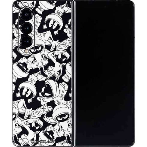 Looney Tunes Marvin Super Sized Pattern Galaxy Z Fold4 5G Skin