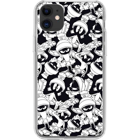 Looney Tunes Marvin Super Sized Pattern iPhone 11 Clear Case