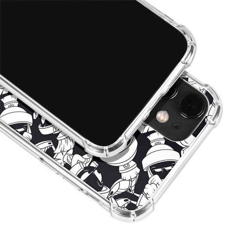 Looney Tunes Marvin Super Sized Pattern iPhone 12 Mini Clear Case