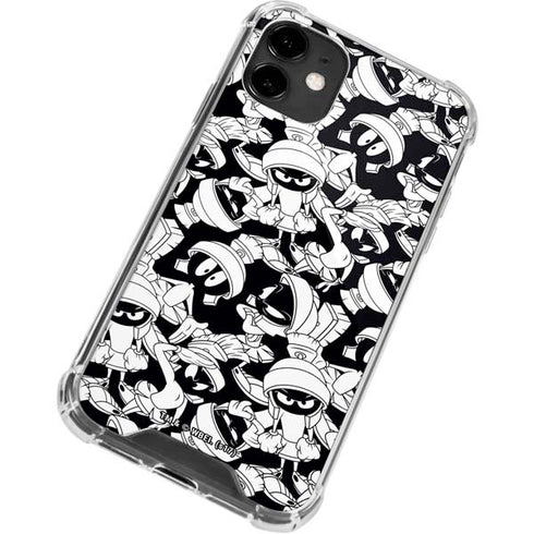 Looney Tunes Marvin Super Sized Pattern iPhone 12 Mini Clear Case
