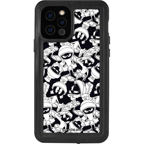 Looney Tunes Marvin Super Sized Pattern iPhone 12 Pro Waterproof Case