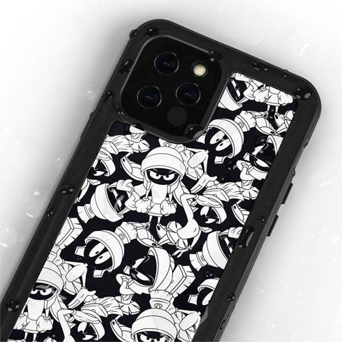 Looney Tunes Marvin Super Sized Pattern iPhone 12 Pro Waterproof Case