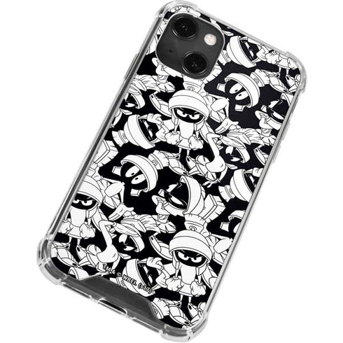Looney Tunes Marvin Super Sized Pattern iPhone 13 Mini Clear Case