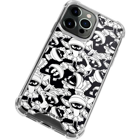 Looney Tunes Marvin Super Sized Pattern iPhone 13 Pro Max Clear Case