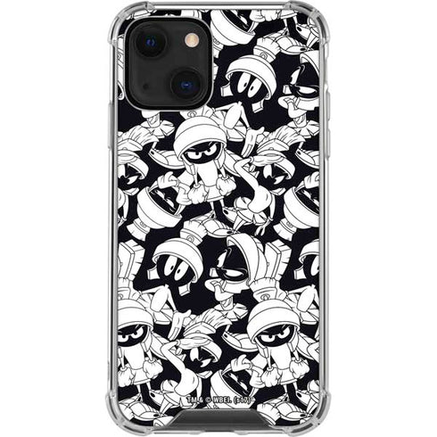 Looney Tunes Marvin Super Sized Pattern iPhone 14 Clear Case