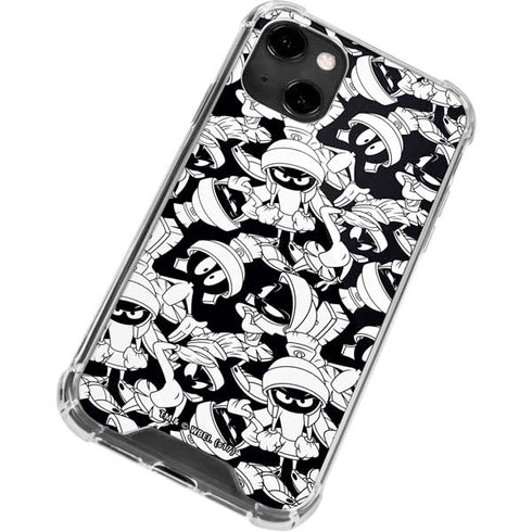 Looney Tunes Marvin Super Sized Pattern iPhone 14 Clear Case