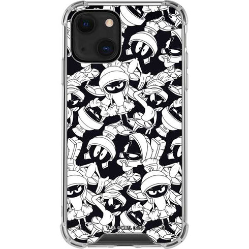 Looney Tunes Marvin Super Sized Pattern iPhone 15 Plus Clear Case
