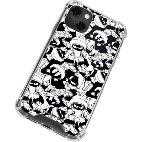 Looney Tunes Marvin Super Sized Pattern iPhone 14 Plus Clear Case
