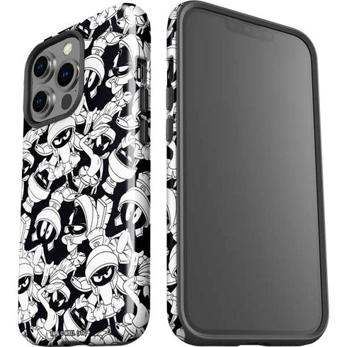 Looney Tunes Marvin Super Sized Pattern iPhone 14 Pro Impact Case