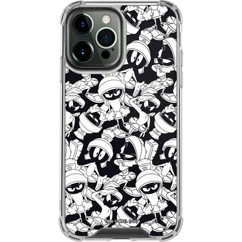Looney Tunes Marvin Super Sized Pattern iPhone 14 Pro Max Clear Case