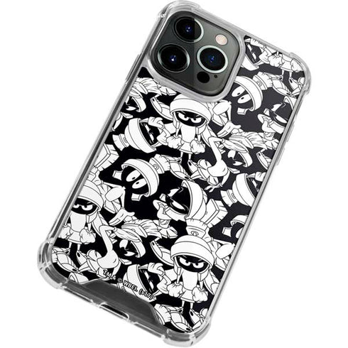 Looney Tunes Marvin Super Sized Pattern iPhone 14 Pro Max Clear Case