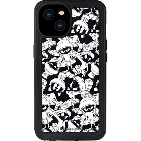 Looney Tunes Marvin Super Sized Pattern iPhone 15 Plus Waterproof Case
