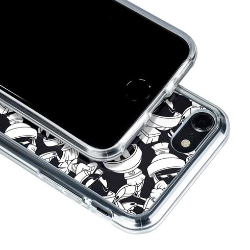 Looney Tunes Marvin Super Sized Pattern iPhone SE (2nd & 3rd Gen) Clear Case