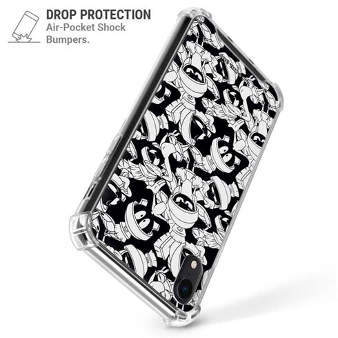 Looney Tunes Marvin Super Sized Pattern iPhone XR Clear Case