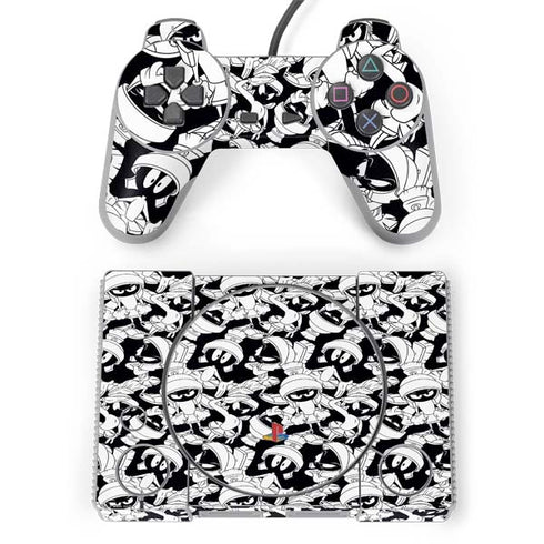 Looney Tunes Marvin Super Sized Pattern PlayStation Classic Bundle Skin