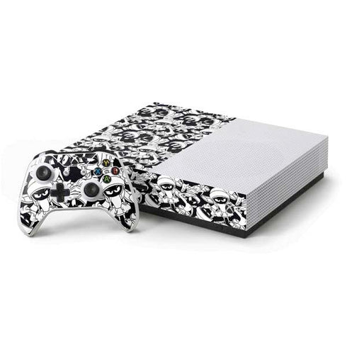 Looney Tunes Marvin Super Sized Pattern Xbox One S Console and Controller Bundle Skin
