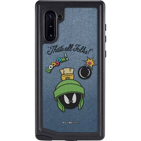 Looney Tunes Marvin Thats All Folks Galaxy Note 10 Waterproof Case