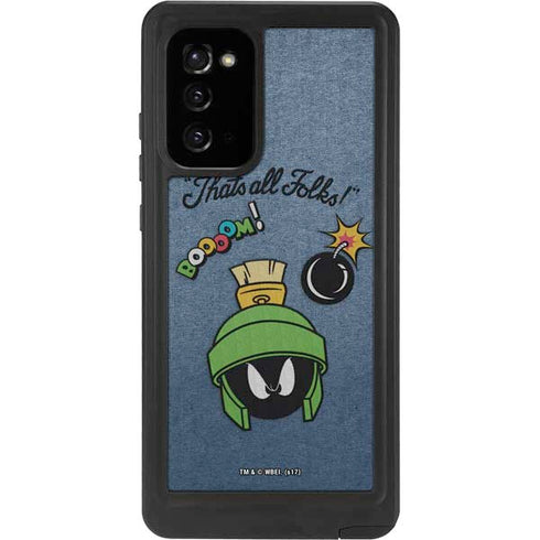 Looney Tunes Marvin Thats All Folks Galaxy Note20 5G Waterproof Case