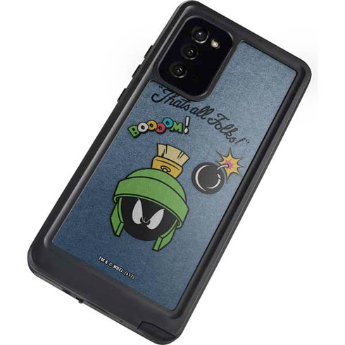 Looney Tunes Marvin Thats All Folks Galaxy Note20 5G Waterproof Case